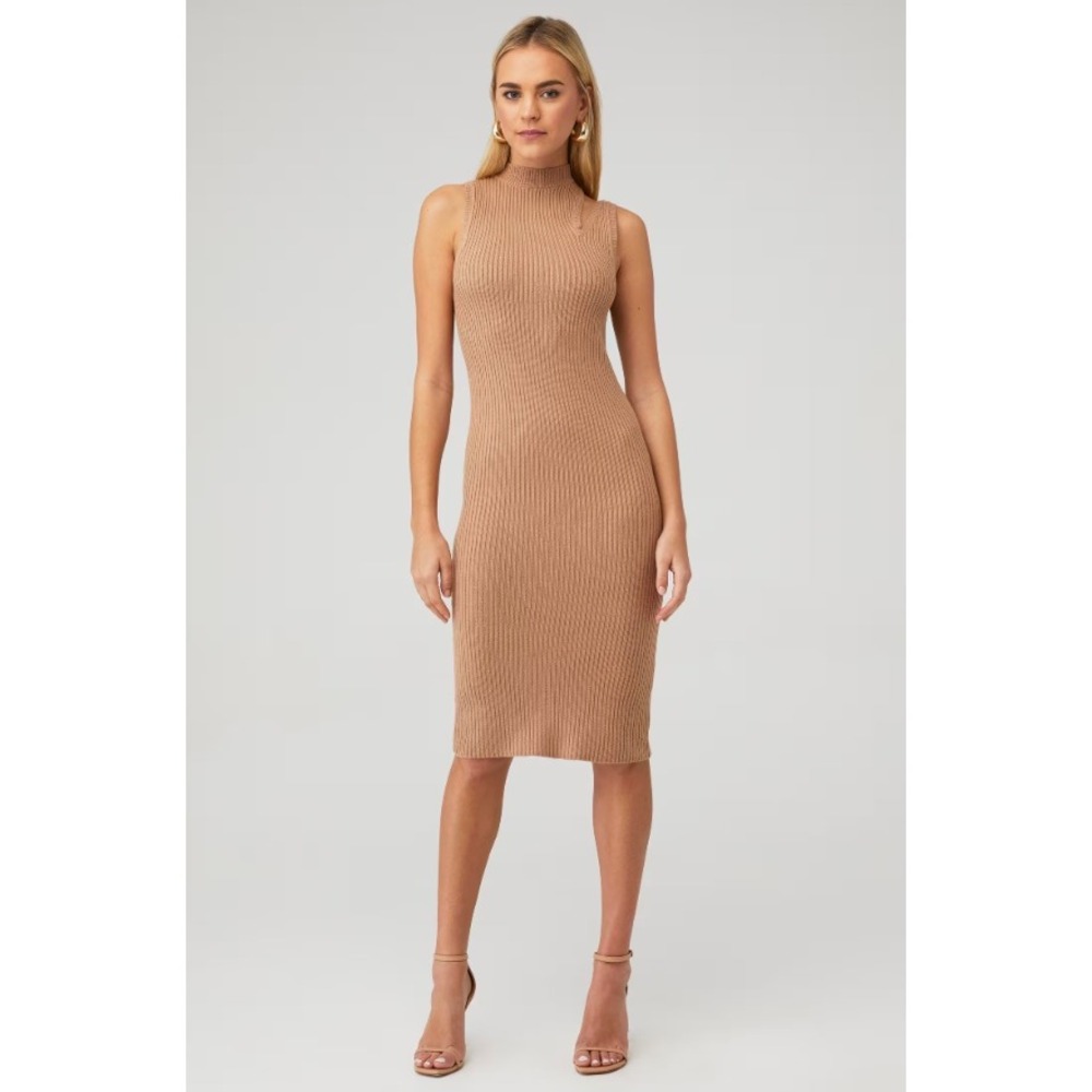 ASTR Crawford Sweater Dress Tan Small New Without Tags